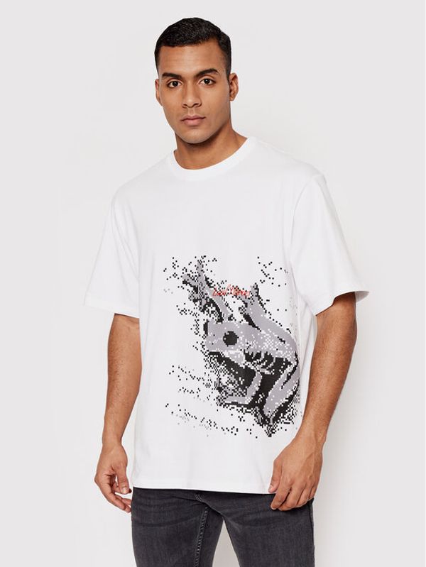 Local Heroes Local Heroes Тишърт Frog SS22T0032 Бял Oversize