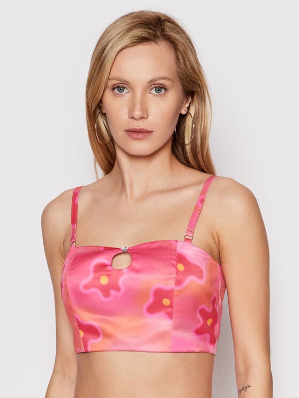 Local Heroes Local Heroes топ Cyber Cute SS22T0058 Розов Slim Fit