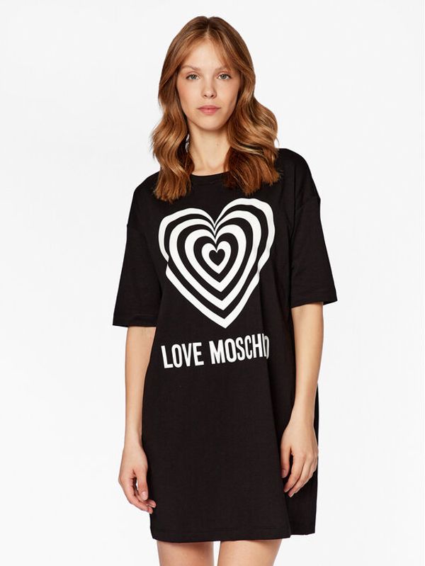 LOVE MOSCHINO LOVE MOSCHINO Ежедневна рокля W592338M 3876 Черен Relaxed Fit