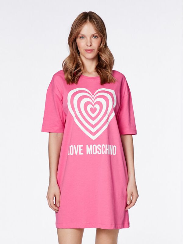 LOVE MOSCHINO LOVE MOSCHINO Ежедневна рокля W592338M 3876 Розов Relaxed Fit