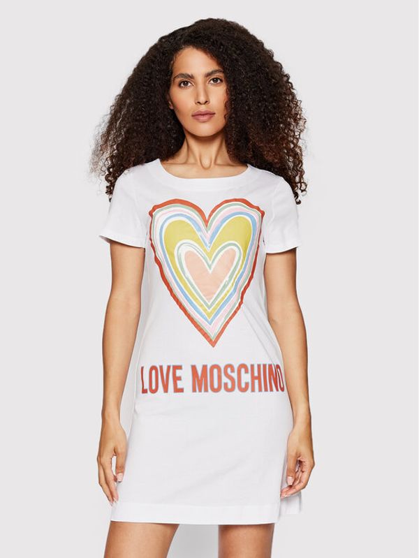 LOVE MOSCHINO LOVE MOSCHINO Ежедневна рокля W592918M 3876 Бял Regular Fit