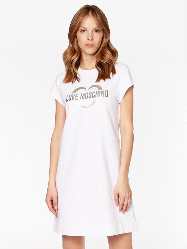LOVE MOSCHINO LOVE MOSCHINO Ежедневна рокля W5D1901E 2246 Бял Regular Fit