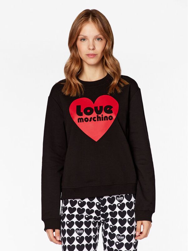 LOVE MOSCHINO LOVE MOSCHINO Суитшърт W630657E 2246 Черен Relaxed Fit