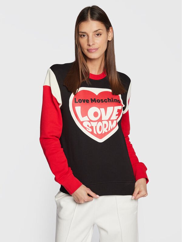 LOVE MOSCHINO LOVE MOSCHINO Суитшърт W649101M 4055 Черен Regular Fit