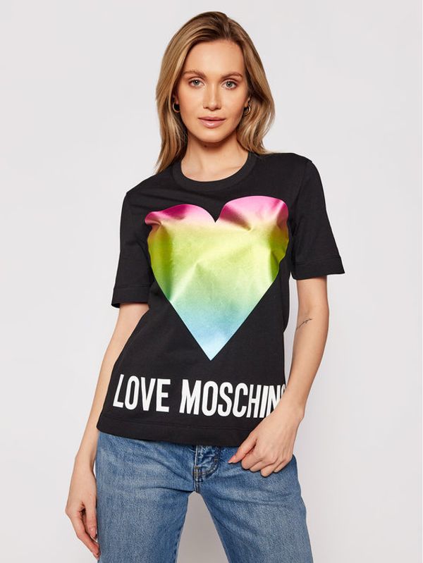 LOVE MOSCHINO LOVE MOSCHINO Тишърт W4F152TM 3876 Черен Regular Fit