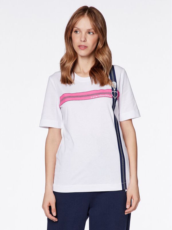 LOVE MOSCHINO LOVE MOSCHINO Тишърт W4F154CM 3876 Бял Regular Fit
