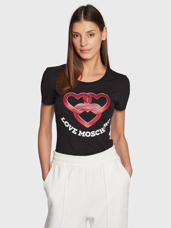 LOVE MOSCHINO LOVE MOSCHINO Тишърт W4H1930E 1951 Черен Slim Fit