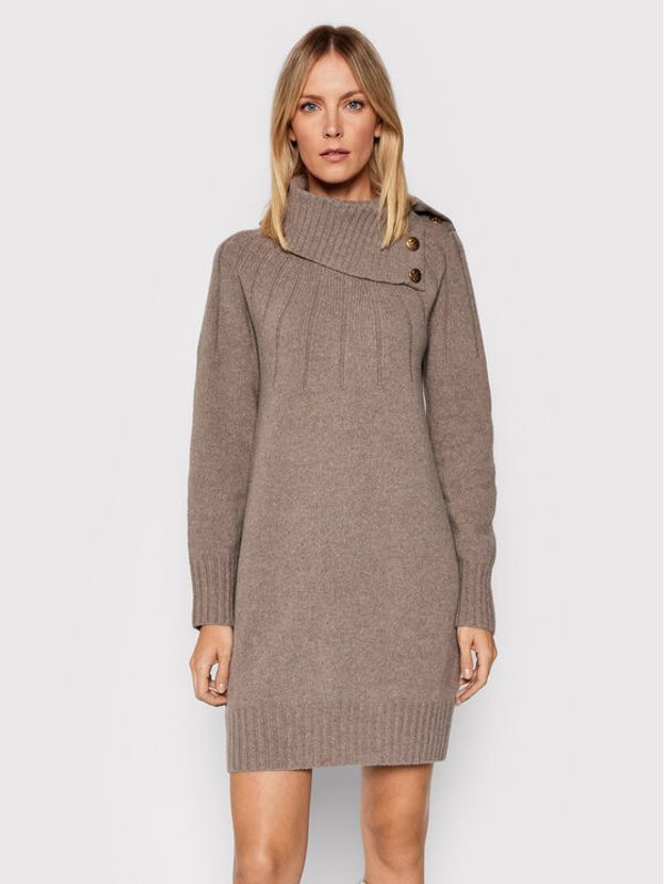 Luisa Spagnoli Luisa Spagnoli Плетена рокля Caravaggio 057408 Кафяв Regular Fit