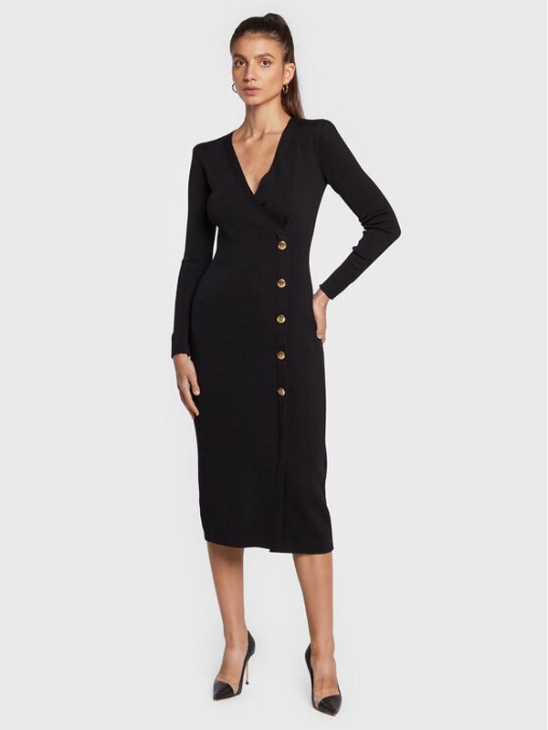 Luisa Spagnoli Luisa Spagnoli Плетена рокля Missy 0576983 Черен Regular Fit