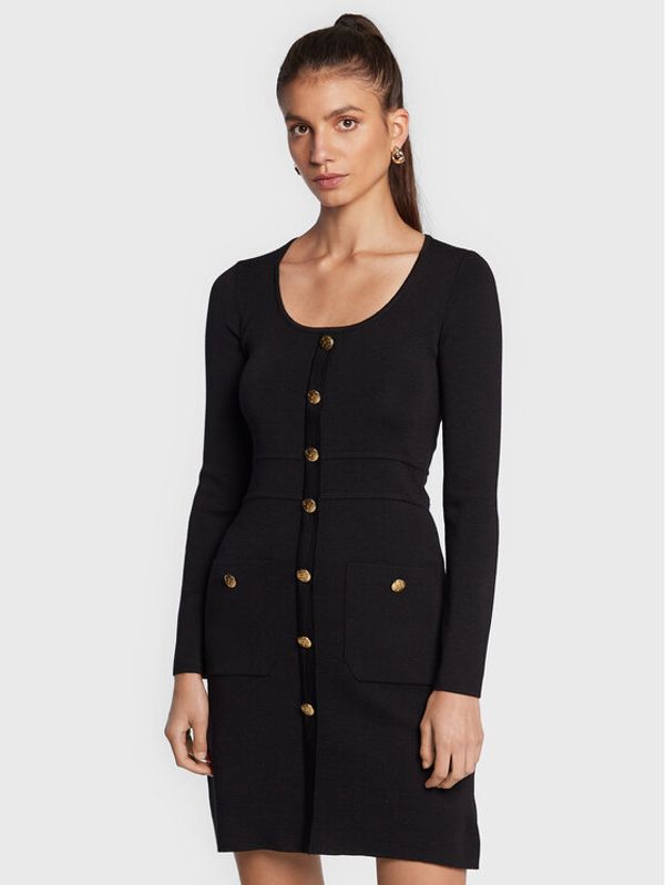 Luisa Spagnoli Luisa Spagnoli Плетена рокля Monolite 0576603 Черен Regular Fit