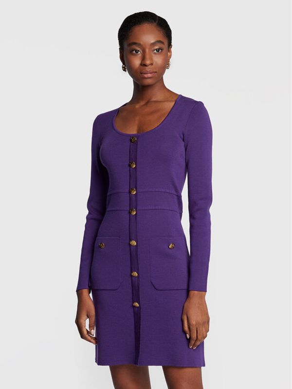 Luisa Spagnoli Luisa Spagnoli Плетена рокля Monolite 0576603 Виолетов Regular Fit