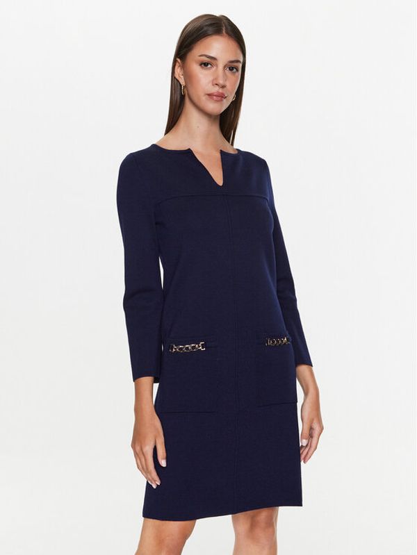 Luisa Spagnoli Luisa Spagnoli Плетена рокля Monologo 57823 Тъмносин Regular Fit