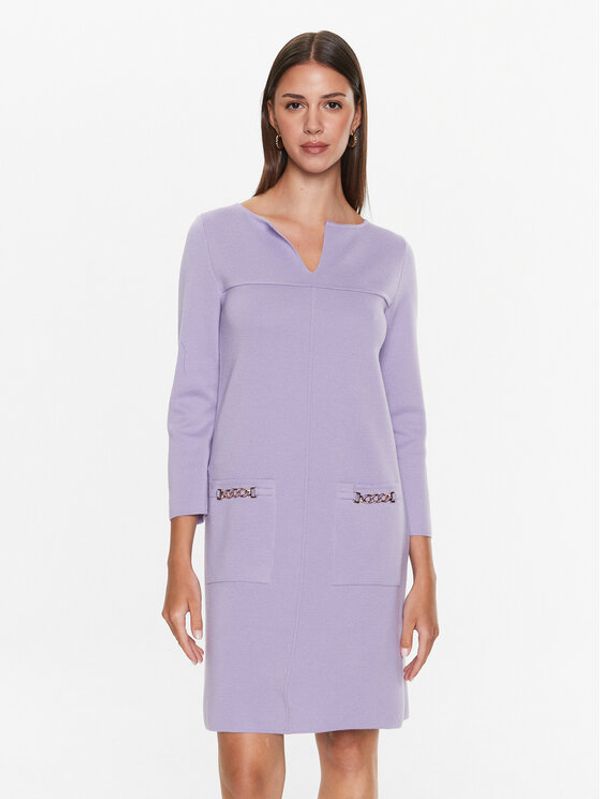 Luisa Spagnoli Luisa Spagnoli Плетена рокля Monologo 57823 Виолетов Regular Fit