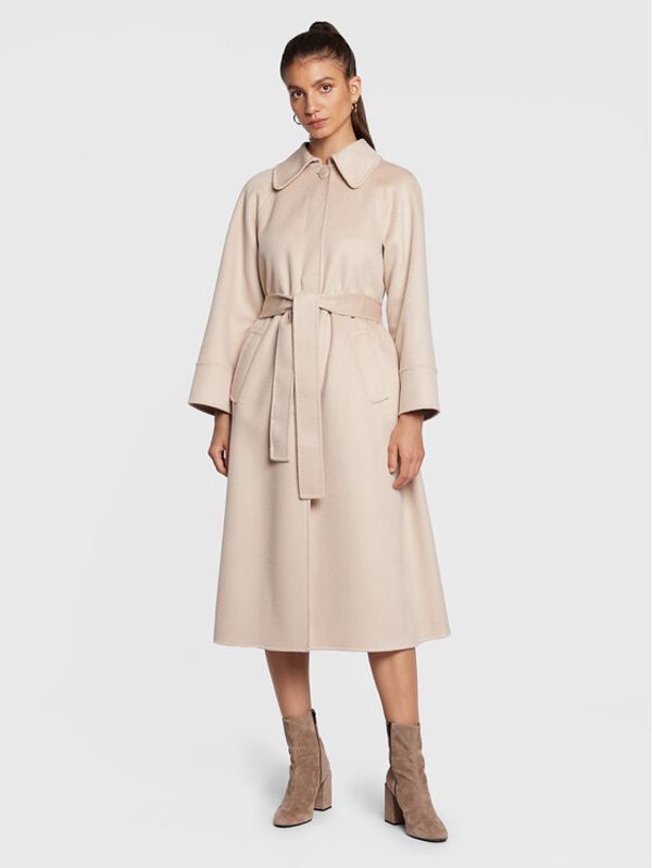 Luisa Spagnoli Luisa Spagnoli Вълнено палто Saffa 5392212 Бежов Loose Fit