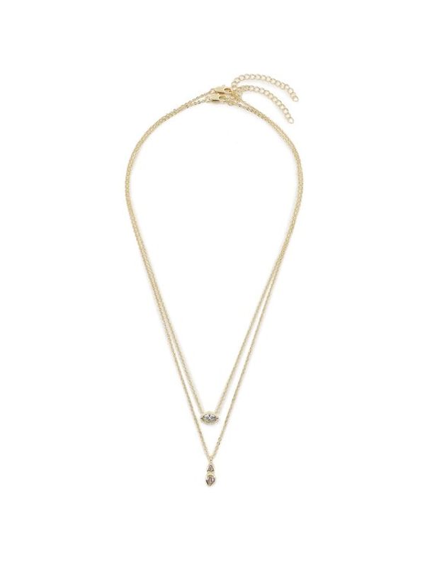 Luv AJ Luv AJ Комплект 2 колиета Stellar Bezel Charm Necklace Set HOL22-N-SBCN-G Златист