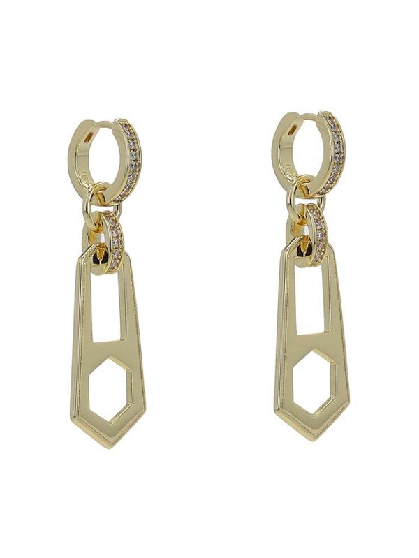 Luv AJ Luv AJ Обици Zipper Hoops HOL22-E-ZH-G Златист