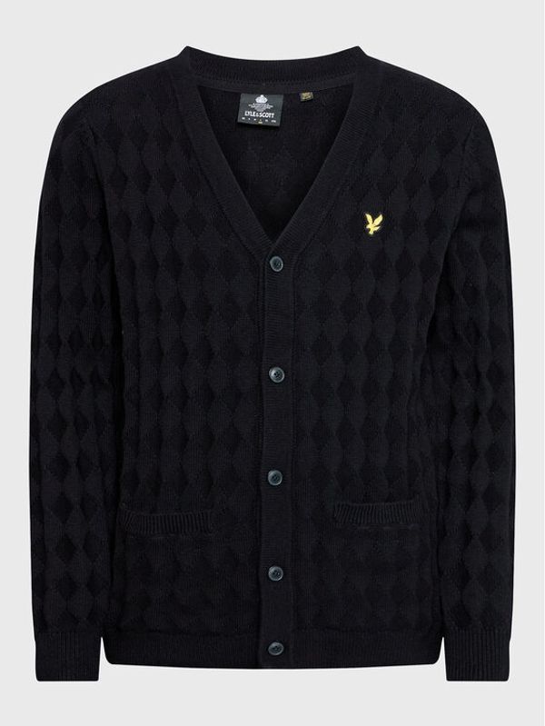 Lyle & Scott Lyle & Scott Кардиган Argyle KN1703V Черен Regular Fit