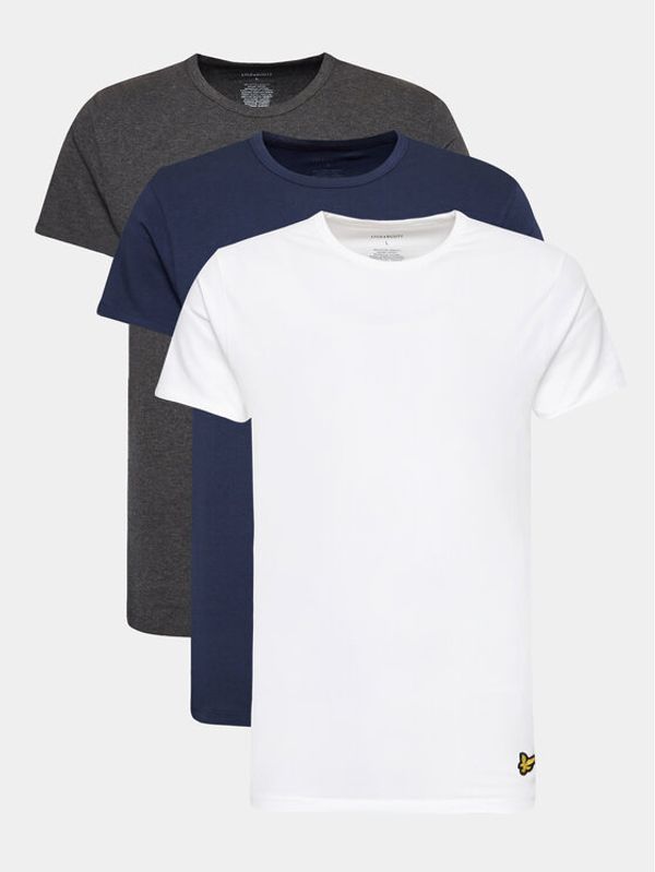 Lyle & Scott Lyle & Scott Комплект 3 тишърти Maxwell 3 Pack T-shirt LG1800V Бял Regular Fit
