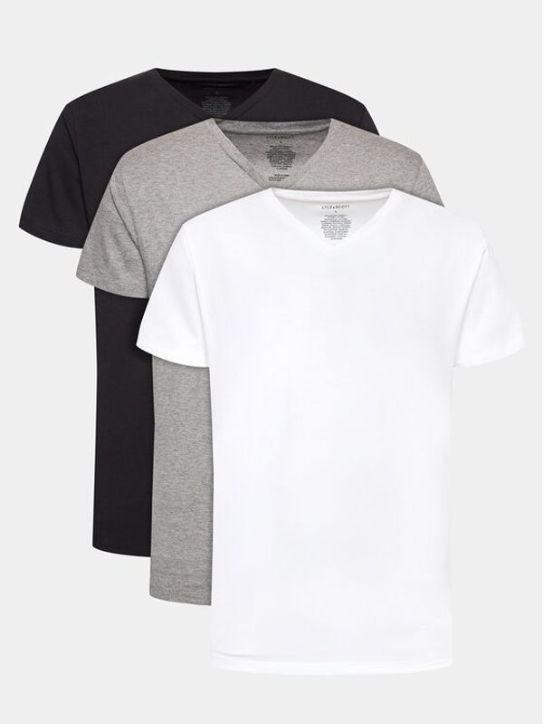 Lyle & Scott Lyle & Scott Комплект 3 тишърти Parker 3 Pack V Neck T-shirt LG1803V Черен Regular Fit