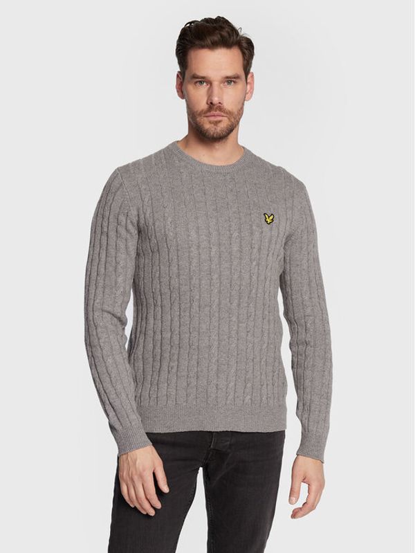 Lyle & Scott Lyle & Scott Пуловер Cable Jumper KN732V Сив Regular Fit