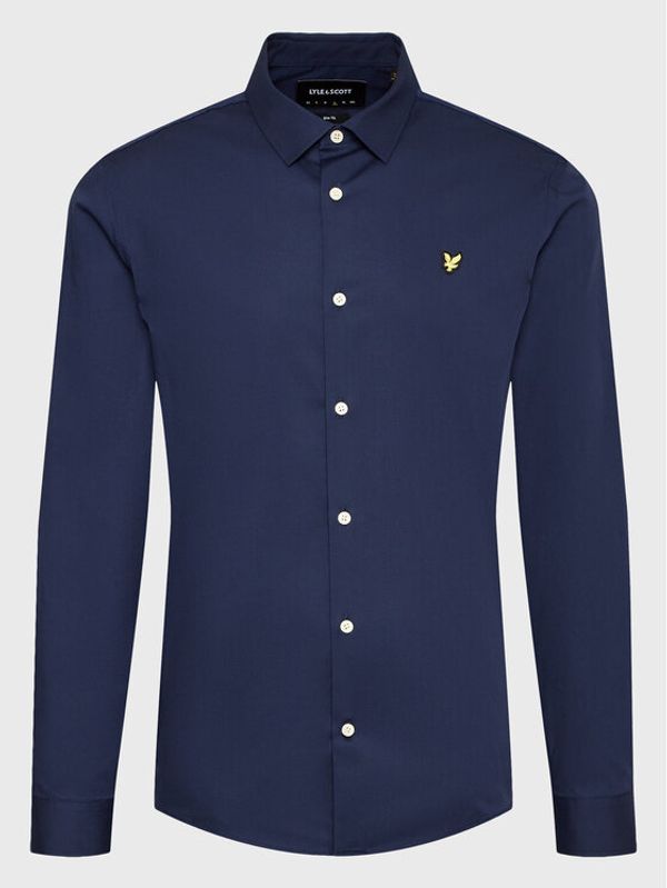 Lyle & Scott Lyle & Scott Риза LW1115VOG Тъмносин Slim Fit