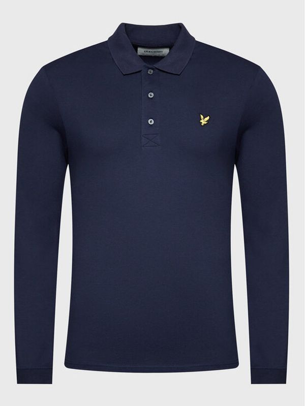 Lyle & Scott Lyle & Scott Тениска с яка и копчета LP400VOG Тъмносин Regular Fit