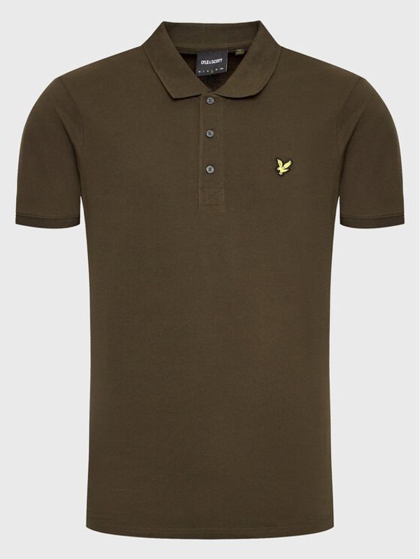 Lyle & Scott Lyle & Scott Тениска с яка и копчета Plain SP400VOG Каки Regular Fit