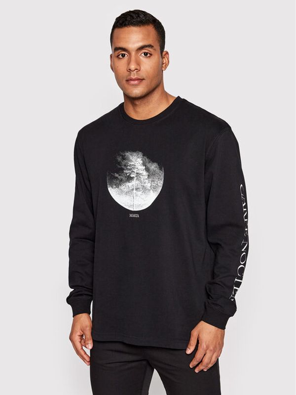 Makia Makia Тениска с дълъг ръкав Skog M22102 Черен Relaxed Fit