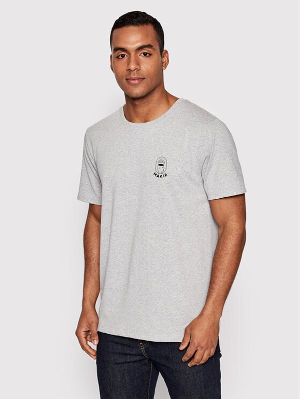 Makia Makia Тишърт Life M21340 Сив Regular Fit