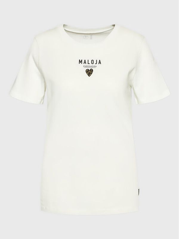 Maloja Maloja Тишърт Planbellm 34405-1-8585 Бял Regular Fit