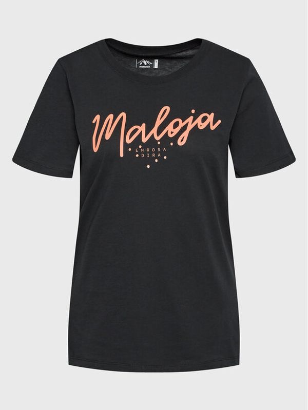 Maloja Maloja Тишърт Vogelbeerem 34403-1-0817 Черен Regular Fit