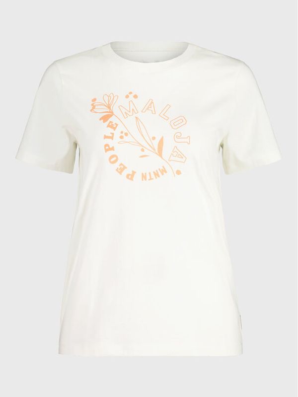 Maloja Maloja Тишърт ZwölferhornM. 35405-1-8585 Бял Regular Fit