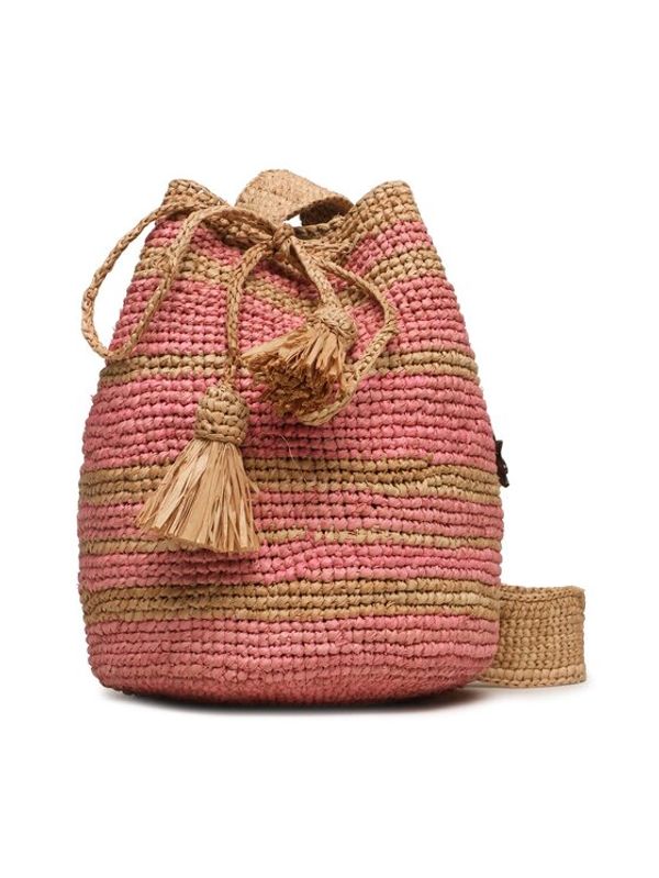 Manebi Manebi Дамска чанта Natural Raffia Beach Bucket V 5.8 AE Розов