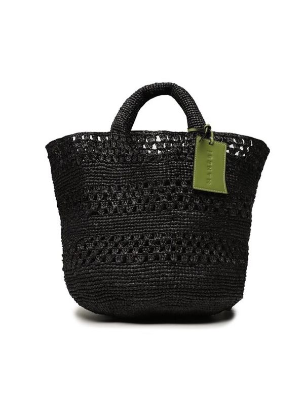 Manebi Manebi Дамска чанта Panier Weaving V 5.3 AZ Черен