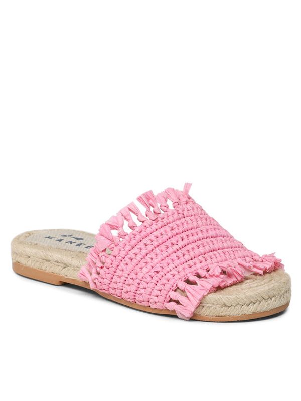 Manebi Manebi Еспадрили Fringed Knots Raffia Jute Sandals V 2.9 Y0 Розов