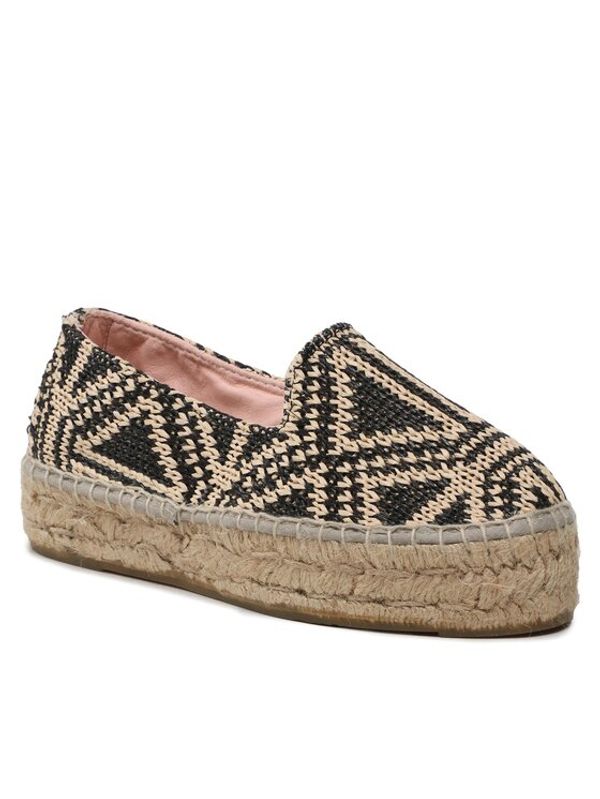 Manebi Manebi Еспадрили Raffia Pattern Double Sole Espadriles G 5.2 D0 Бежов