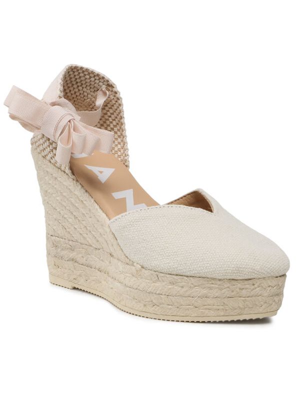 Manebi Manebi Еспадрили Shaped Wedge Espadrilles O 7.0 WH Екрю