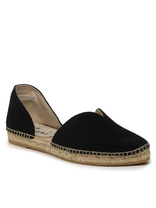 Manebi Manebi Еспадрили Suede Open-Side Flats K 1.0 O0 Черен