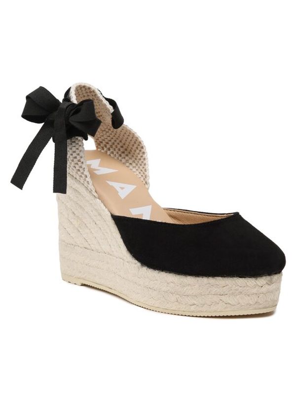 Manebi Manebi Еспадрили Wedge Espadrilles K 1.0 WV Черен