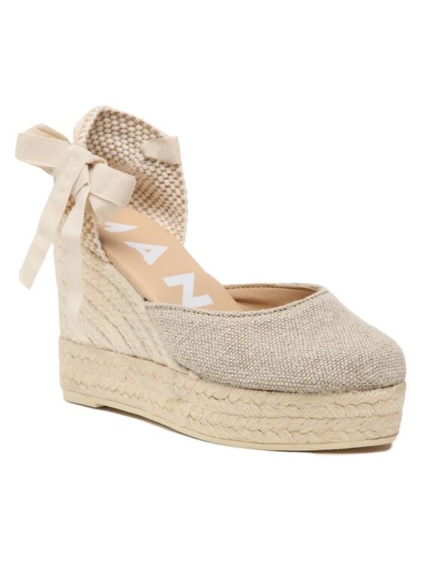 Manebi Manebi Еспадрили Wedge Espadrilles O 7.1 WV Бежов
