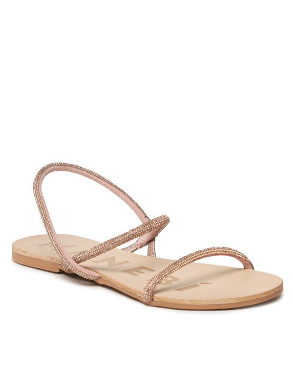 Manebi Manebi Сандали Crystal Embellished Leather Sandals V 6.3 Y0 Розов