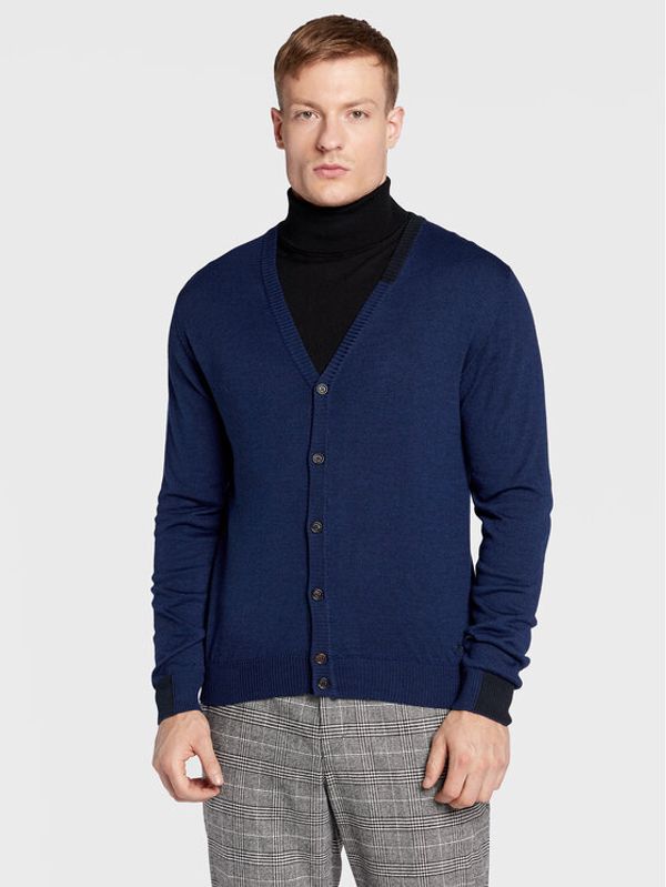 Manuel Ritz Manuel Ritz Кардиган 3332M503 223817 Тъмносин Regular Fit