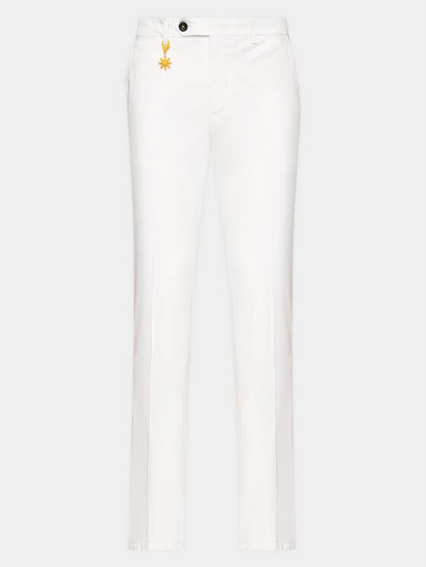 Manuel Ritz Manuel Ritz Текстилни панталони 3432P1418T 233420 Бял Regular Fit