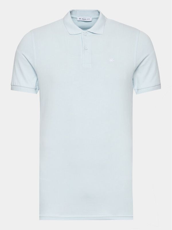 Manuel Ritz Manuel Ritz Тениска с яка и копчета 3432M568 233477 Син Slim Fit