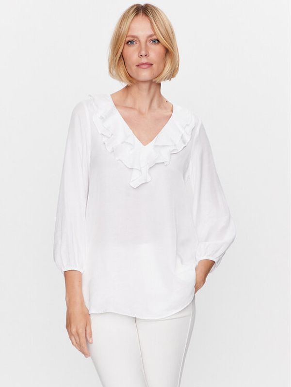 Marc Aurel Marc Aurel Блуза 6128 1000 93087 Бял Relaxed Fit