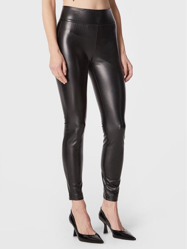 Marc Aurel Marc Aurel Панталони от имитация на кожа 1673 2000 93173 Черен Slim Fit