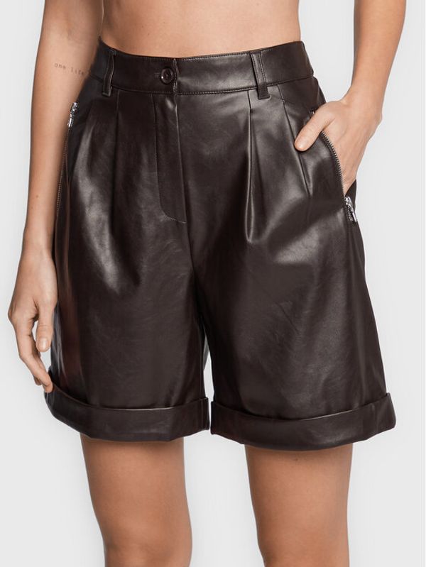 Marc Aurel Marc Aurel Шорти от имитация на кожа 1666 2000 92699 Кафяв Relaxed Fit