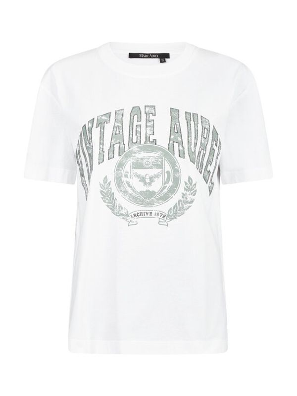 Marc Aurel Marc Aurel Тишърт 7428 7000 73578 Бял Regular Fit