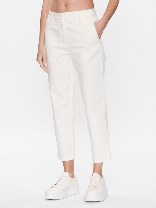 Marc O'Polo Marc O'Polo Чино панталони B01001810087 Бял Tapered Fit