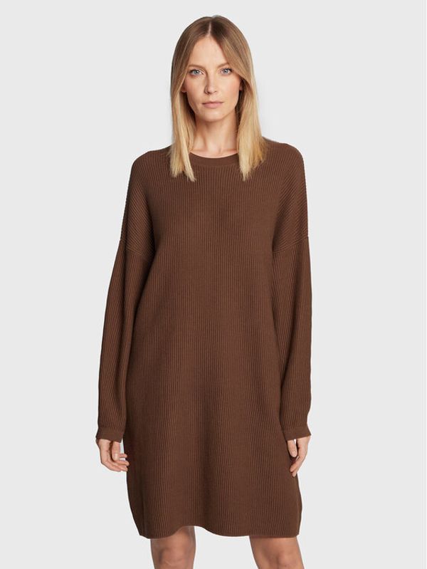 Marc O'Polo Marc O'Polo Плетена рокля 208 6006 67131 Кафяв Oversize